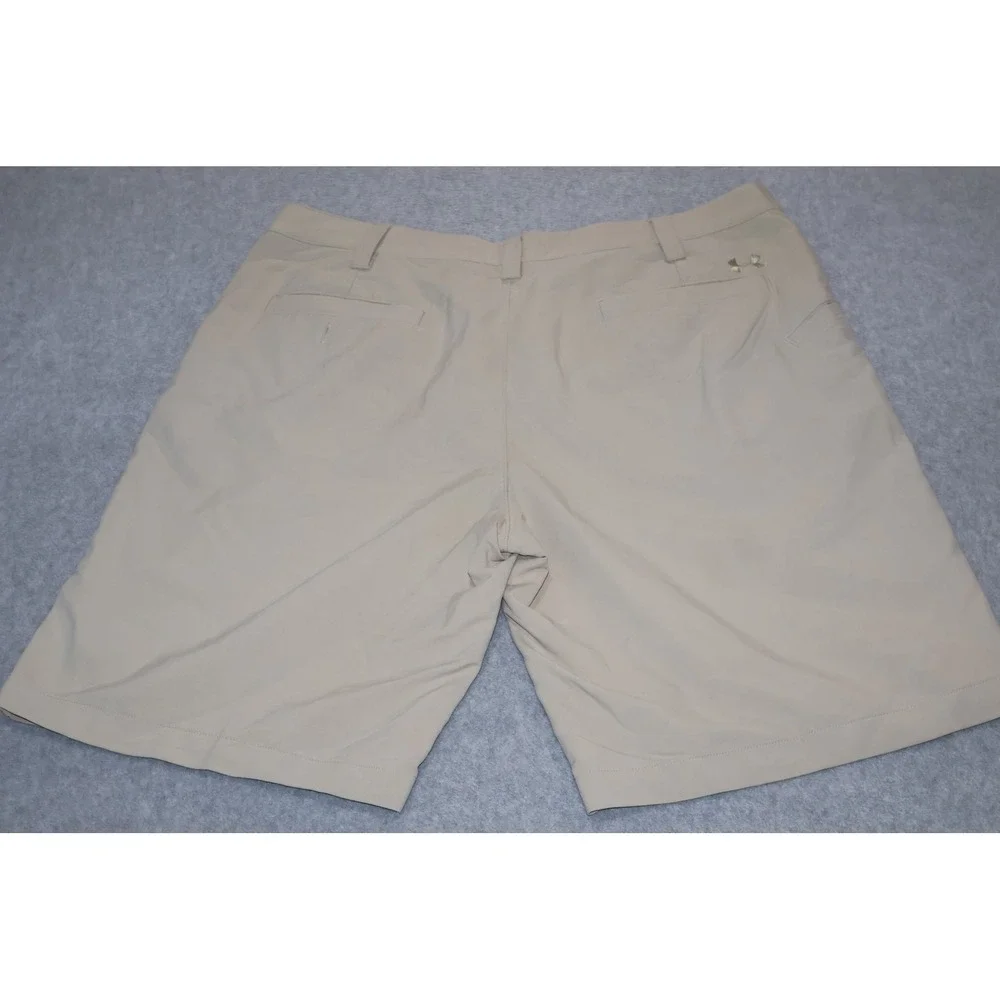 Under Armour Golf Shorts Mens 38 Tan Beige Performance Flat Front Athletic **